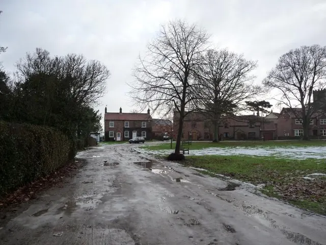 Lane on the north side of the green, Ainderby Steeple