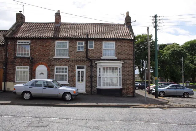 Lead Lane houses at the junction with The Green, Brompton
